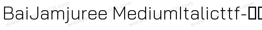 BaiJamjuree MediumItalicttf字体转换